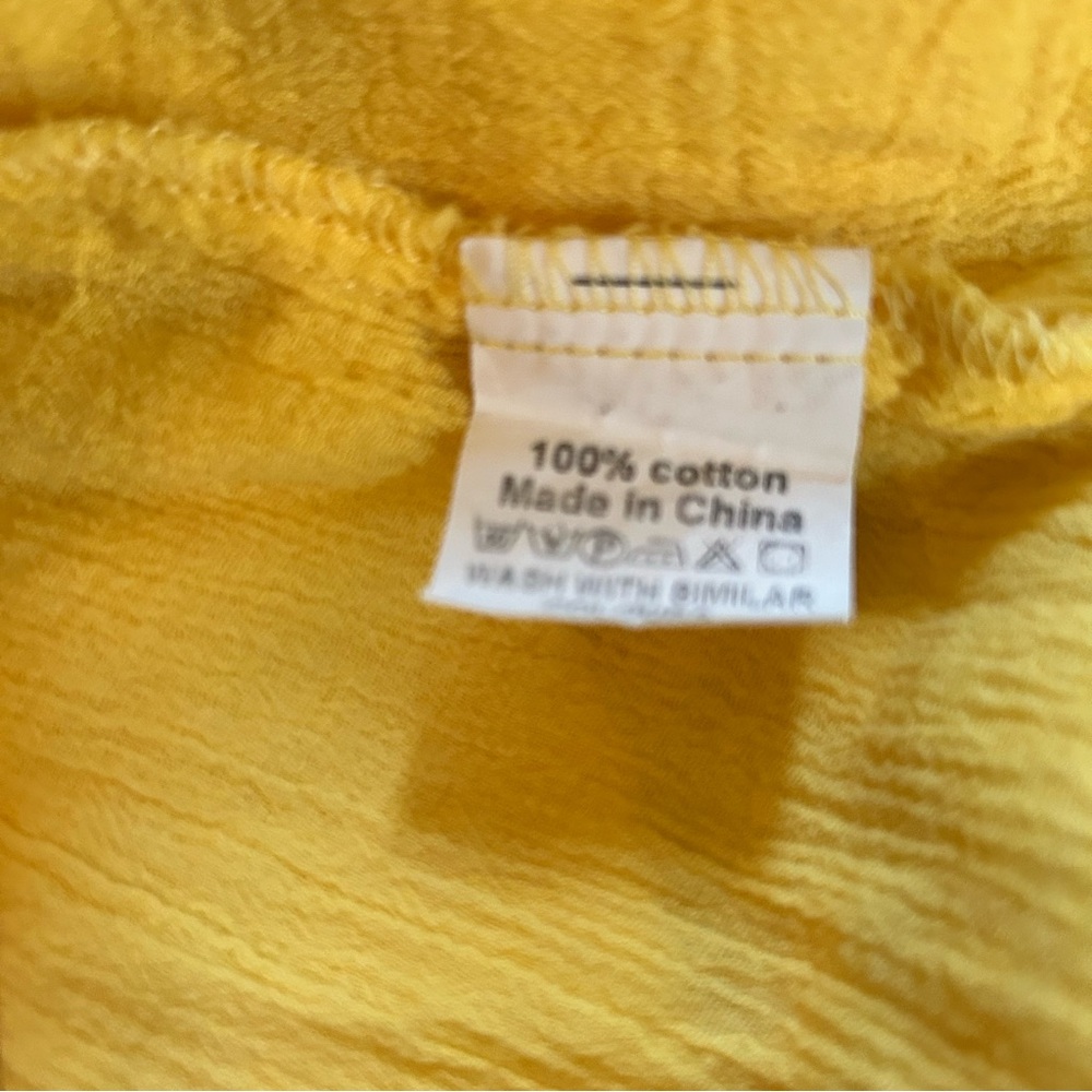 Zanzea Collection Women's XL Butter Yellow Short Sleeve Dress w/ Pockets Cotton - Picture 6 of 8
